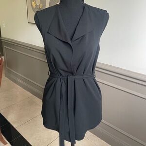 BCBG Black Belted Vest